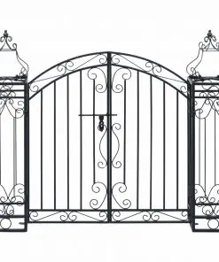 vidaXL Ornamental Garden Gate Wrought Iron 122×20.5×100 cm