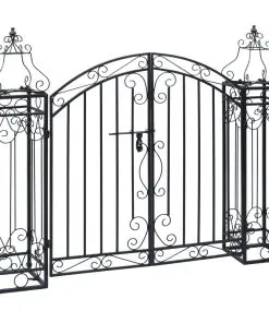 vidaXL Ornamental Garden Gate Wrought Iron 122×20.5×100 cm