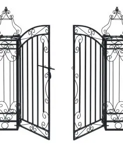 vidaXL Ornamental Garden Gate Wrought Iron 122×20.5×100 cm