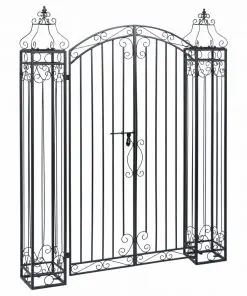 vidaXL Ornamental Garden Gate Wrought Iron 122×20.5×160 cm