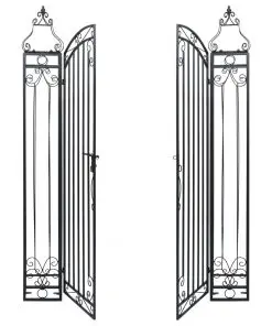 vidaXL Ornamental Garden Gate Wrought Iron 122×20.5×160 cm