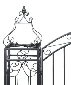 vidaXL Ornamental Garden Gate Wrought Iron 122×20.5×160 cm