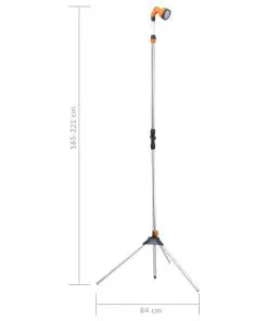 vidaXL Garden Shower with Tripod 221 cm Aluminium