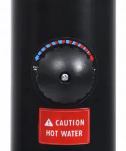 vidaXL Garden Solar Shower Black 215 cm 8 L