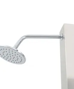 vidaXL Outdoor Shower with Tray WPC Stainless Steel