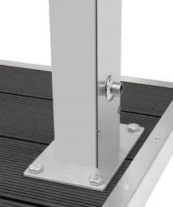 vidaXL Outdoor Shower with Tray WPC Stainless Steel