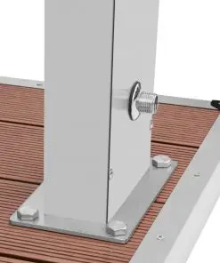 vidaXL Outdoor Shower with Tray WPC Stainless Steel