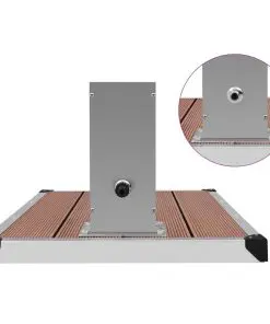 vidaXL Outdoor Shower with Tray WPC Stainless Steel