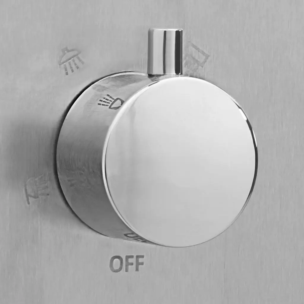 vidaXL Outdoor Shower with Tray WPC Stainless Steel