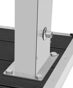 vidaXL Outdoor Shower with Tray WPC Stainless Steel