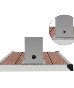 vidaXL Outdoor Shower with Tray WPC Stainless Steel