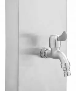 vidaXL Outdoor Shower with Tray WPC Stainless Steel