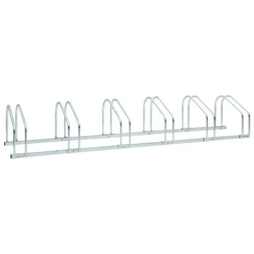 vidaXL 6-Bike Parking Floor Rack 168x33x27 cm Steel