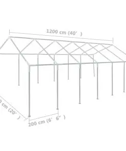vidaXL White Party Tent 12 x 6 m
