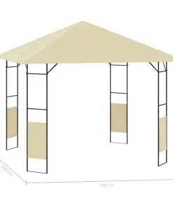 vidaXL Garden Gazebo 3x3x2.6 m Cream 160g/m²