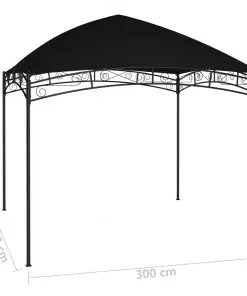 vidaXL Garden Gazebo 3×3 m Anthracite 180 g/m²