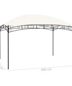 vidaXL Garden Gazebo 4×3 m Cream 180 g/m²