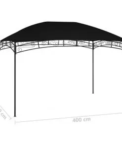 vidaXL Garden Gazebo 4×3 m Anthracite 180 g/m²