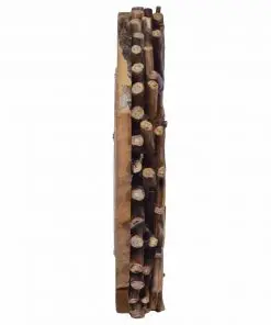 vidaXL Wall Mirror 40 cm Teak Round