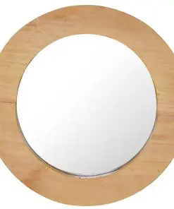 vidaXL Wall Mirror 40 cm Teak Round