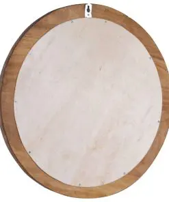 vidaXL Wall Mirror 60 cm Teak Round