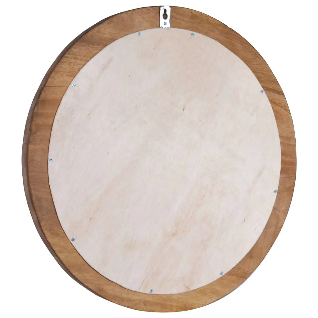 vidaXL Wall Mirror 60 cm Teak Round