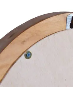 vidaXL Wall Mirror 60 cm Teak Round