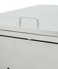 vidaXL Double Wheelie Bin Shed 240 L Stainless Steel