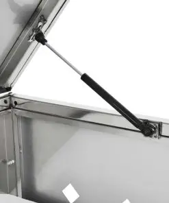 vidaXL Double Wheelie Bin Shed 240 L Stainless Steel