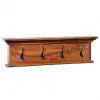 vidaXL Wall Mounted Coat Rack 70x10x20 cm Solid Teak Wood