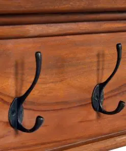 vidaXL Wall Mounted Coat Rack 70x10x20 cm Solid Teak Wood