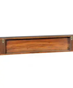 vidaXL Wall Mounted Coat Rack 100x10x20 cm Black Solid Teak Wood