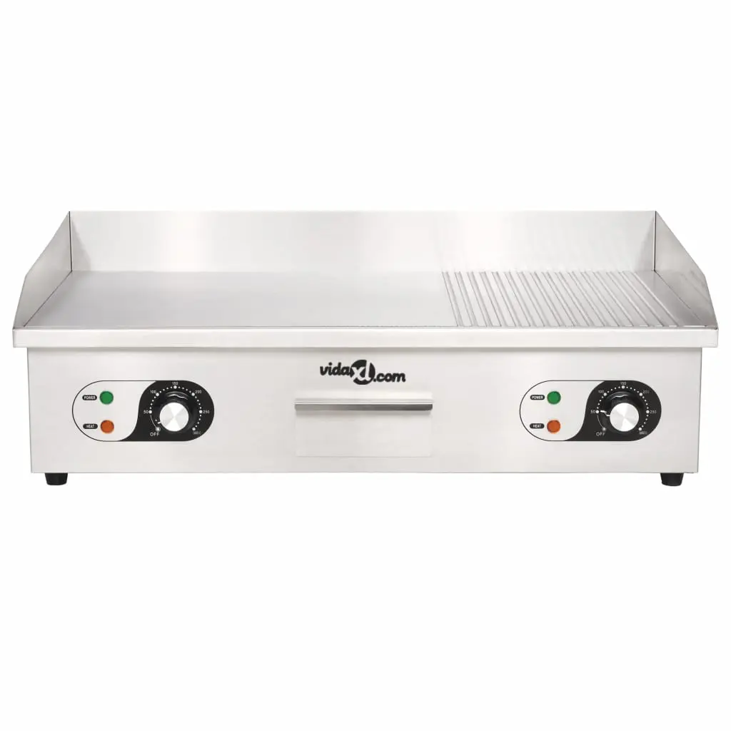 vidaXL Electric Griddle Stainless Steel 4400 W 73x51x23 cm