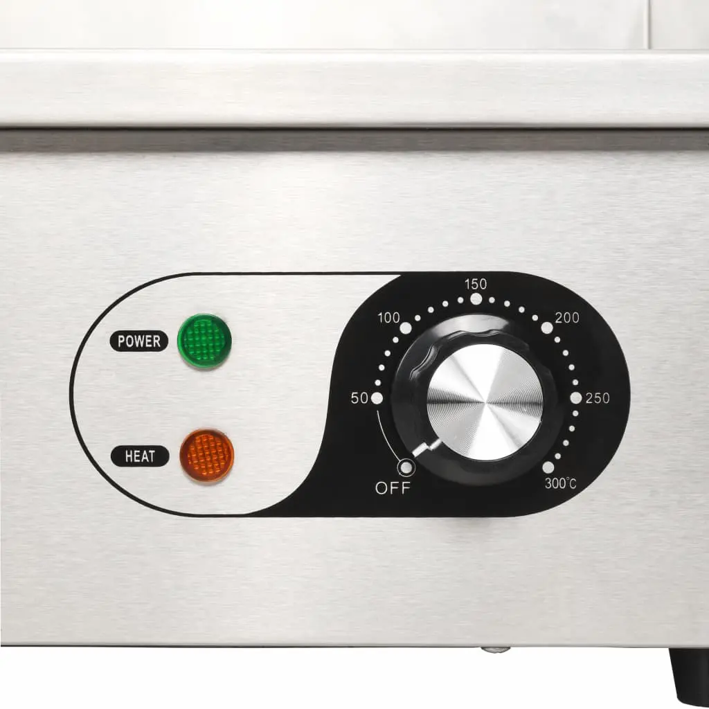 vidaXL Electric Griddle Stainless Steel 4400 W 73x51x23 cm