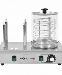 vidaXL Hot Dog Warmer with 4 Rods Stainless Steel 550 W