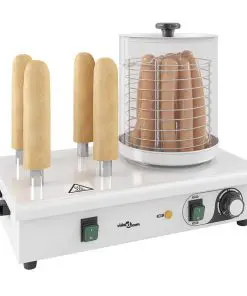 vidaXL Hot Dog Warmer with 4 Rods Stainless Steel 550 W