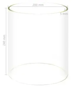 vidaXL Glass Cylinder for Hot Dog Warmer 200×240 mm