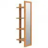 vidaXL Wall Mirror with Shelves 30x30x120 cm Solid Teak Wood