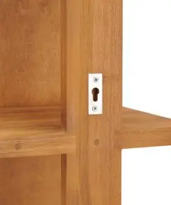 vidaXL Wall Mirror with Shelves 30x30x120 cm Solid Teak Wood