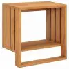 vidaXL Wall-mounted Towel Rack 35x20x35 cm Solid Teak Wood