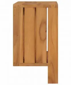 vidaXL Wall-mounted Towel Rack 35x20x35 cm Solid Teak Wood