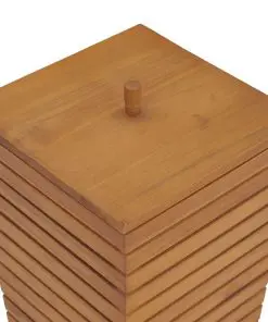 vidaXL Laundry Basket 30x30x45 cm Solid Teak Wood