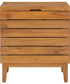 vidaXL Laundry Basket 40x30x45 cm Solid Teak Wood