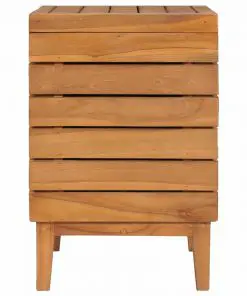 vidaXL Laundry Basket 40x30x45 cm Solid Teak Wood