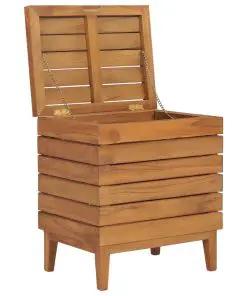 vidaXL Laundry Basket 40x30x45 cm Solid Teak Wood