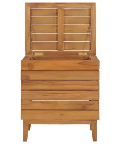 vidaXL Laundry Basket 40x30x45 cm Solid Teak Wood