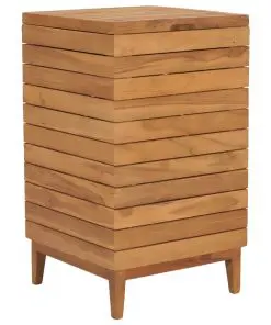 vidaXL Laundry Basket 40x40x70 cm Solid Teak Wood