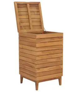 vidaXL Laundry Basket 40x40x70 cm Solid Teak Wood