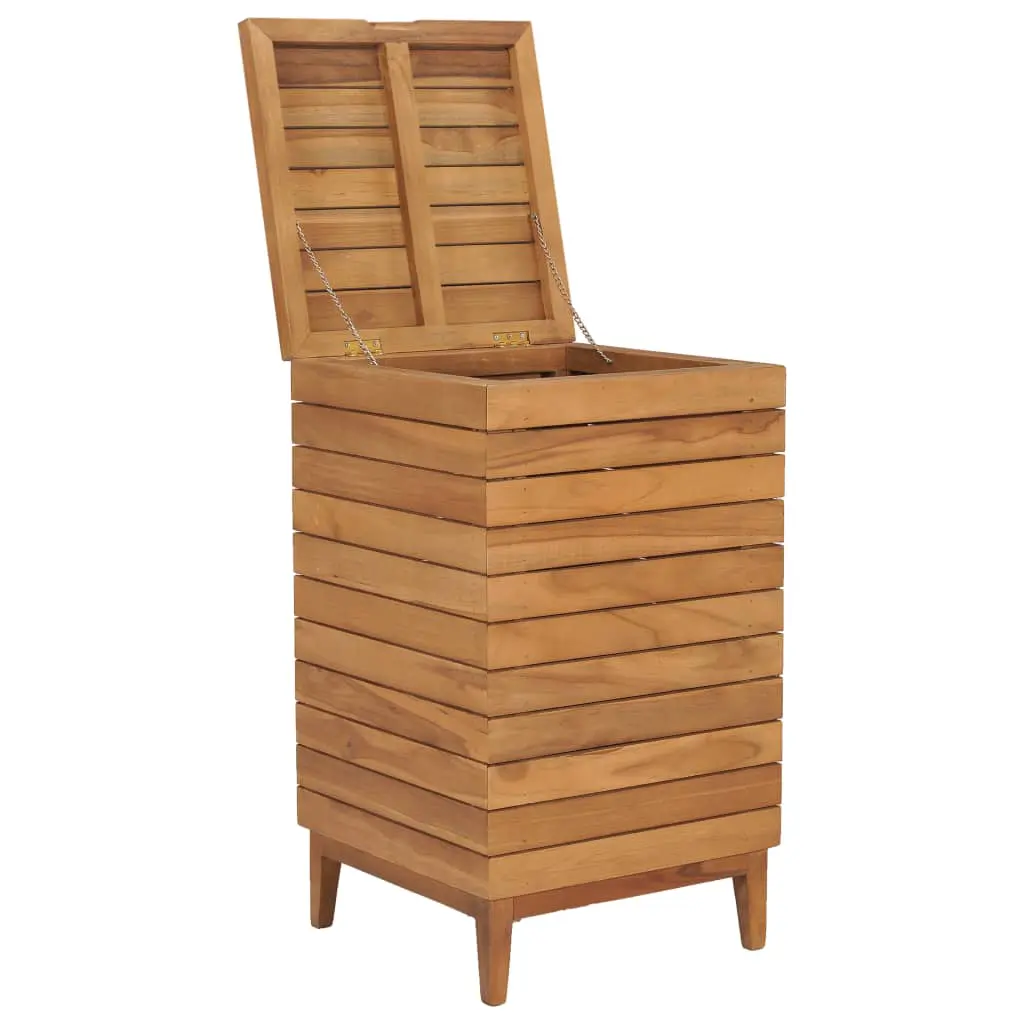 vidaXL Laundry Basket 40x40x70 cm Solid Teak Wood