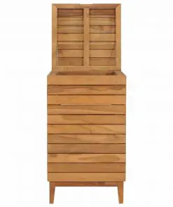 vidaXL Laundry Basket 40x40x70 cm Solid Teak Wood